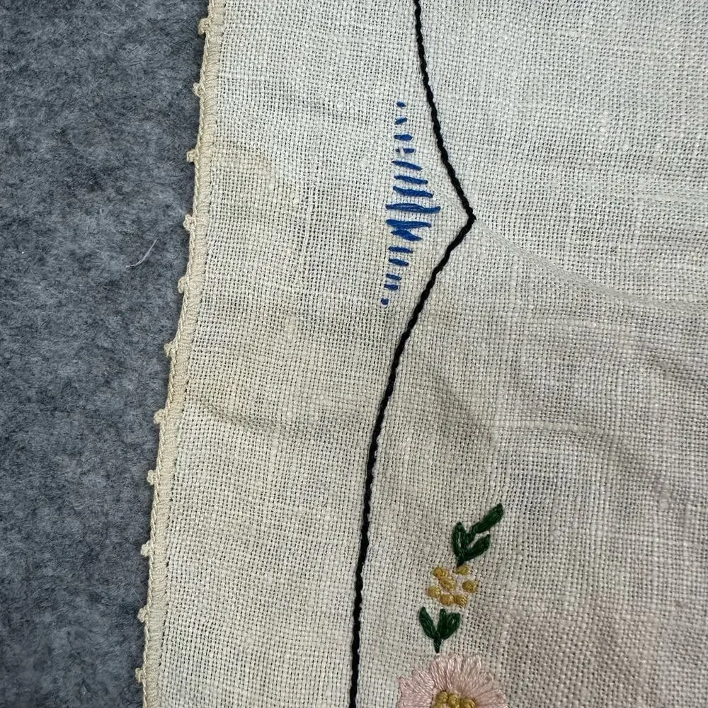 Vintage Embroidered Linen 11